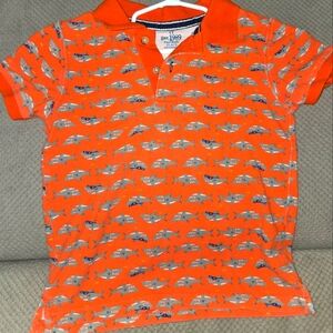 The Children's Place Vibrant Orange Shark Polo